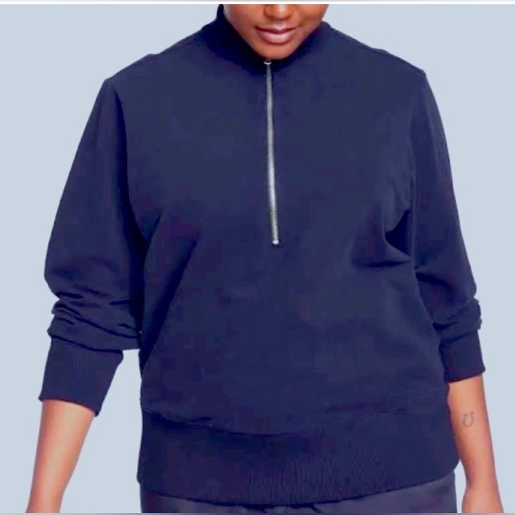 Universal Standard Women’s Zoe Half-Zip Pullover Sweatshirt Size M (18-20)